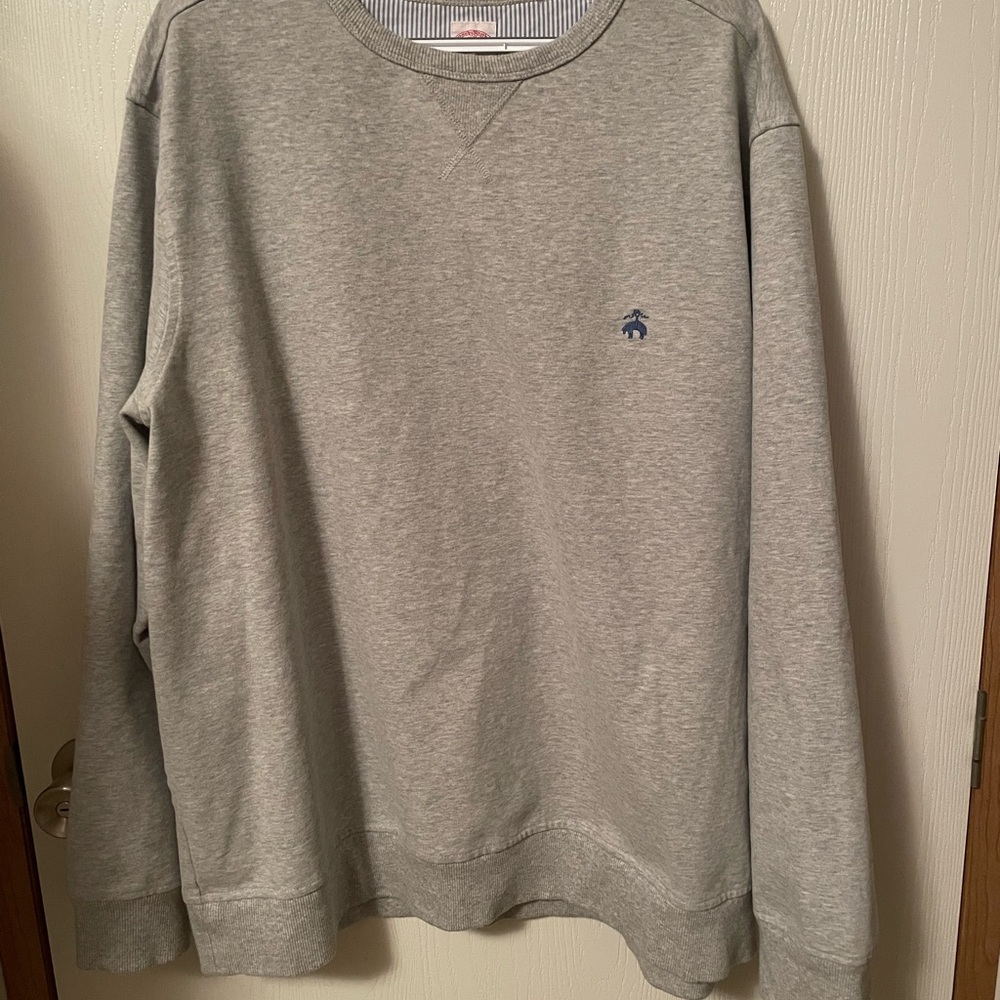 Brooks Brothers Men’s Light Gray Crewneck Sweatshirt SZ 1XL SUPER COMFORTABLE!!!
